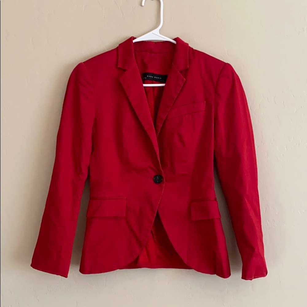 Zara Basic Red Jacket - image 2